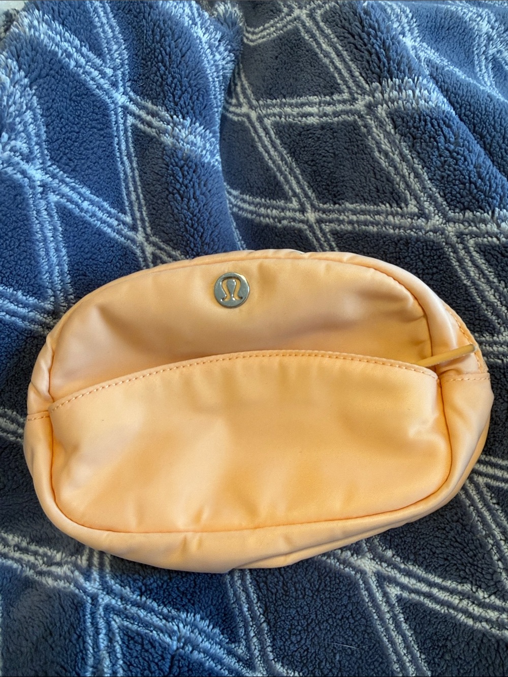 lululemon athletica Peach Quilted Cosmetic Pouch